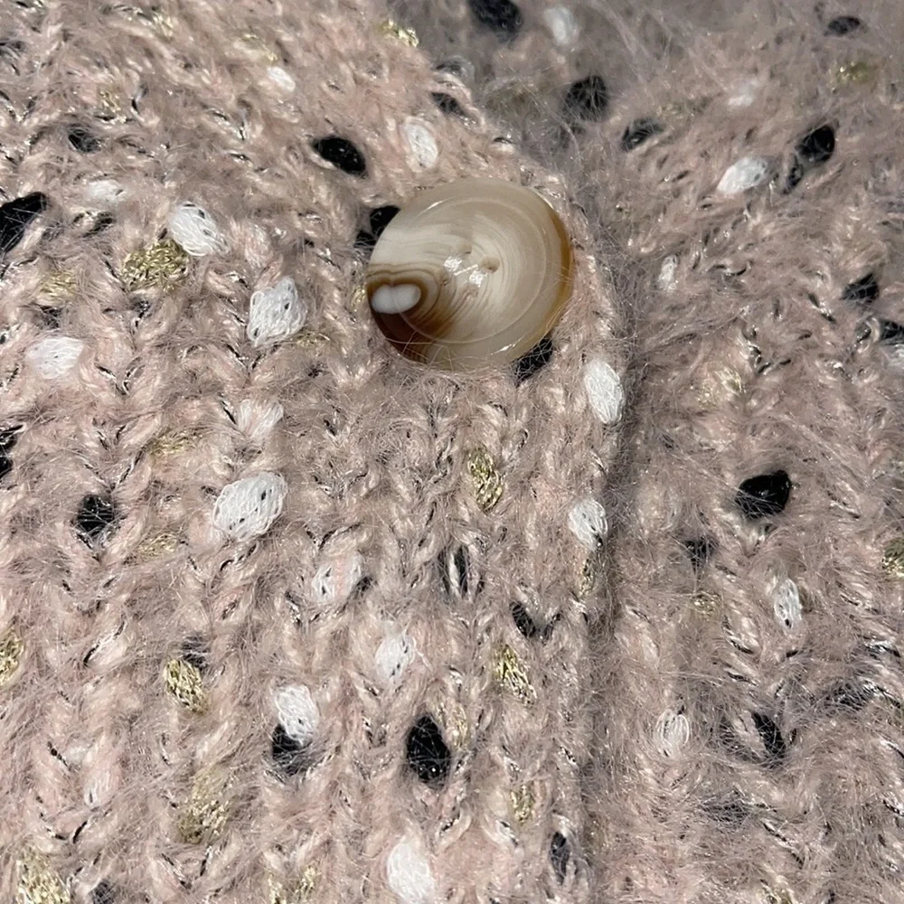 Small plush multi gold flecks cardigan
